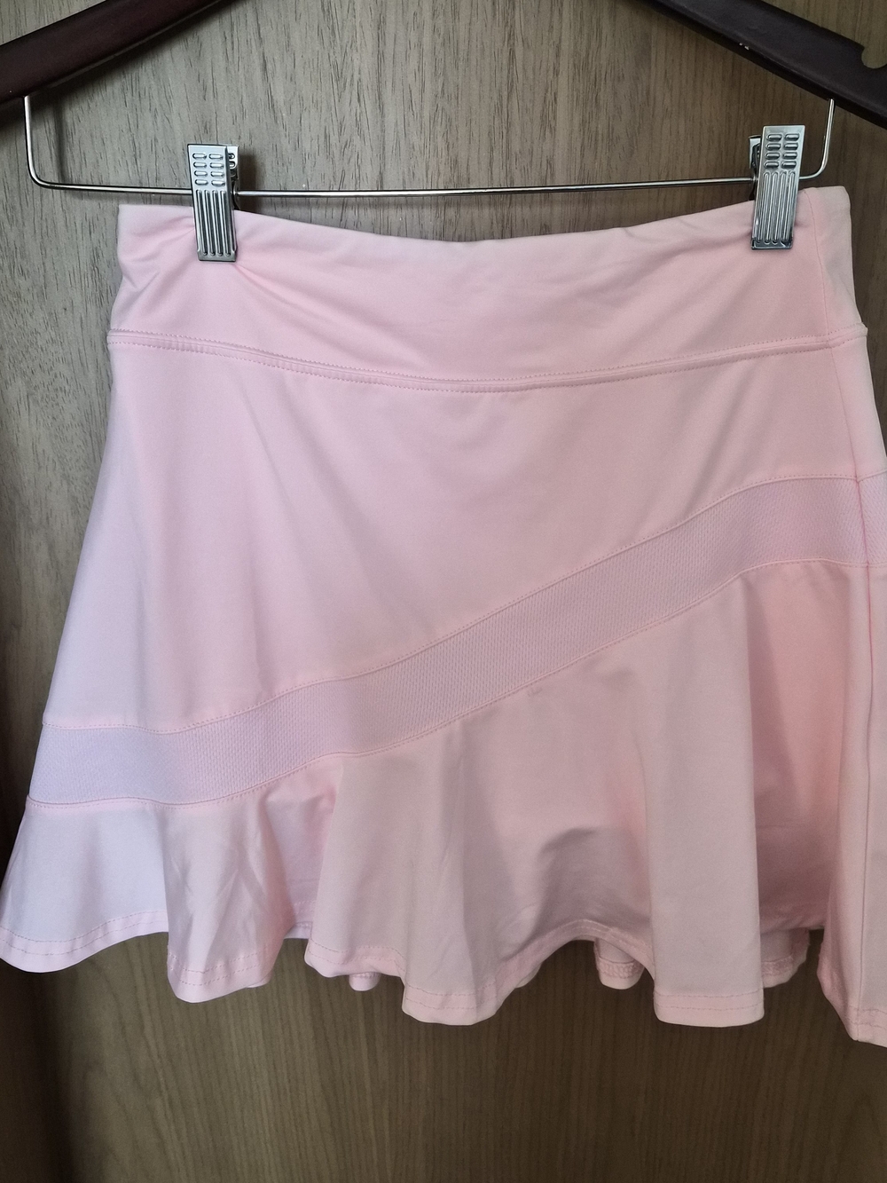 Ekouaer - Pink A-Line Athletic Tennis Skirt W/ Skort- Size S